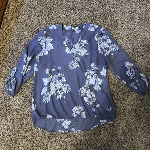 Maurice’s purple floral blouse